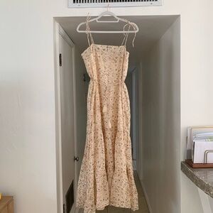 Floral Cream Maxi Dress